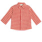 The Brothers Woven Red Plaid Long Sleeve Top