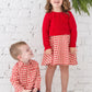 The Brothers Woven Red Plaid Long Sleeve Top