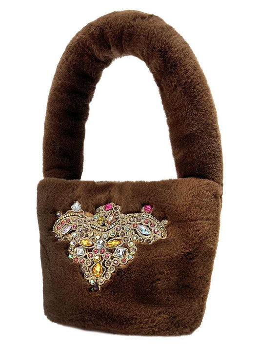 Brown Faux Fur Bag