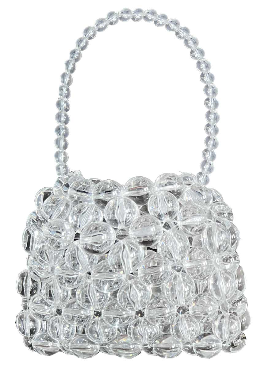 Faux Pearls Bag – Crystal