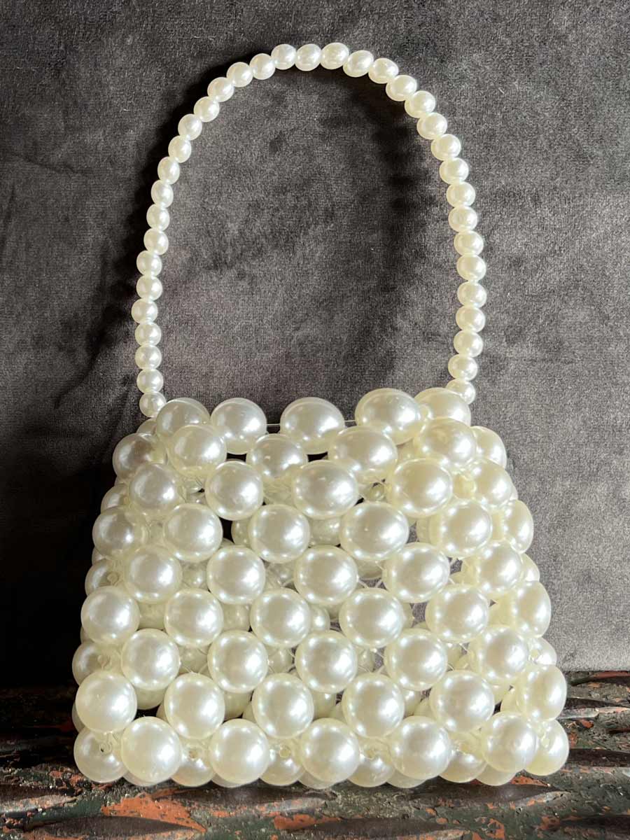 Faux Pearls Bag - Pearls