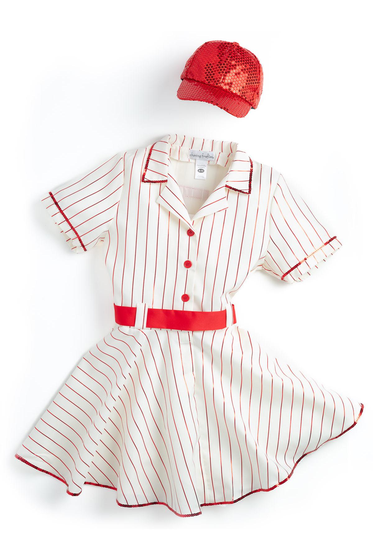 Retro Baseball Player Costume For Women Size 4/6 Retro Baseball Player Costume For Women Size 4/6