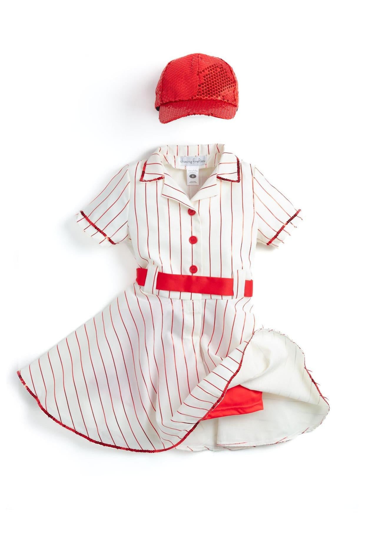Retro Baseball Player Costume For Girls - Chasing Fireflies