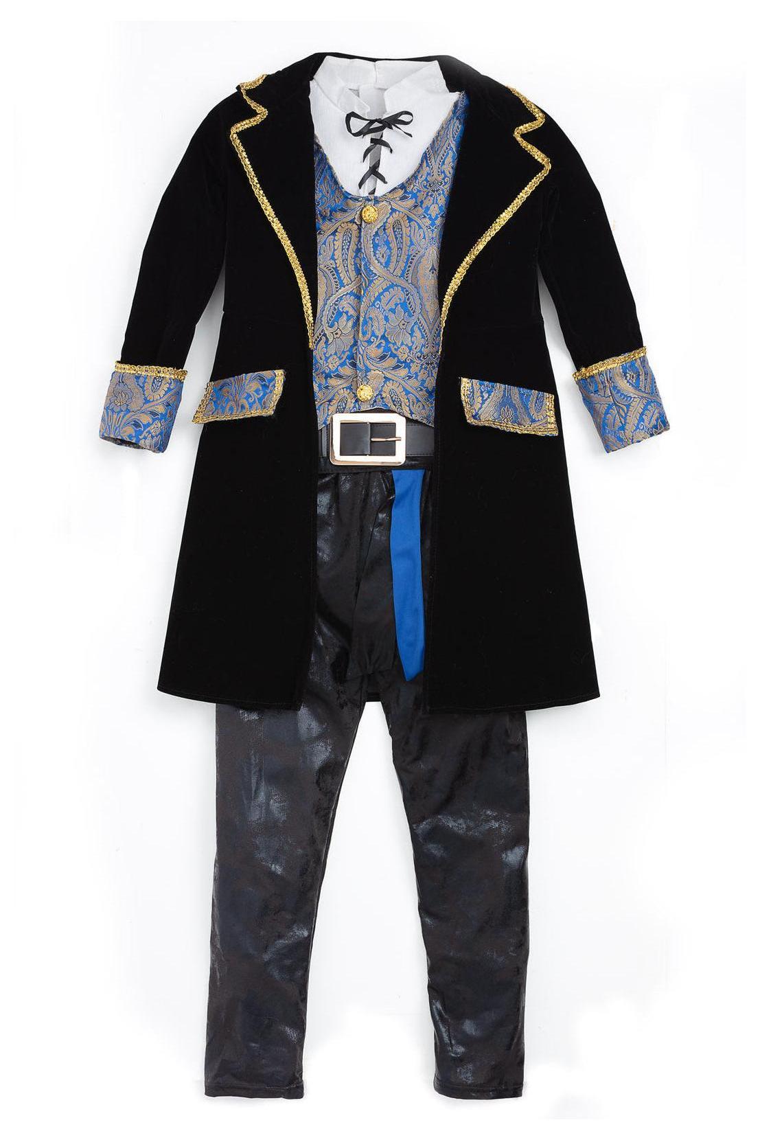 Pirate Blue Brocade Costume for Boys - Chasing Fireflies