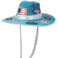 Blue Cowboy Hat with Sequin Patches for Girls