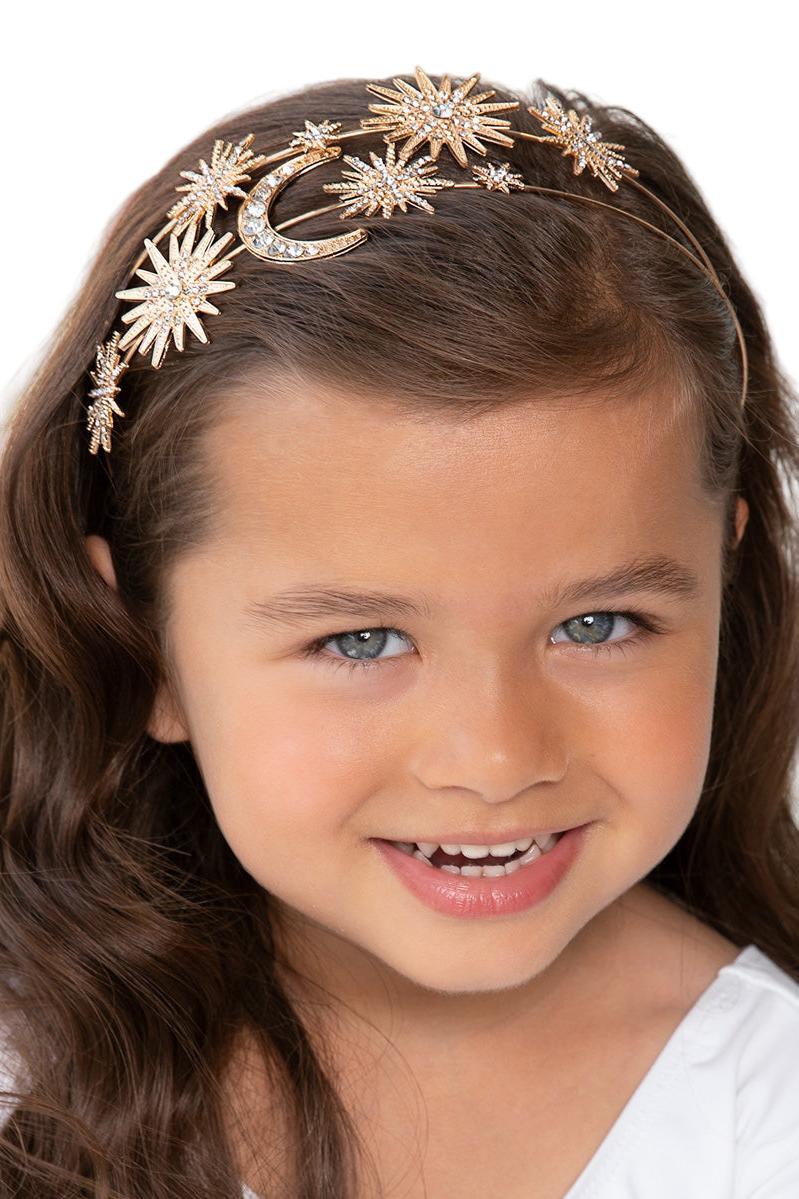 Moon & Stars Gold Tiara