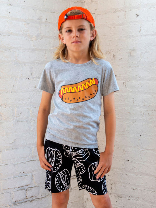 Hot Dog Short Sleeve Tee for Boys