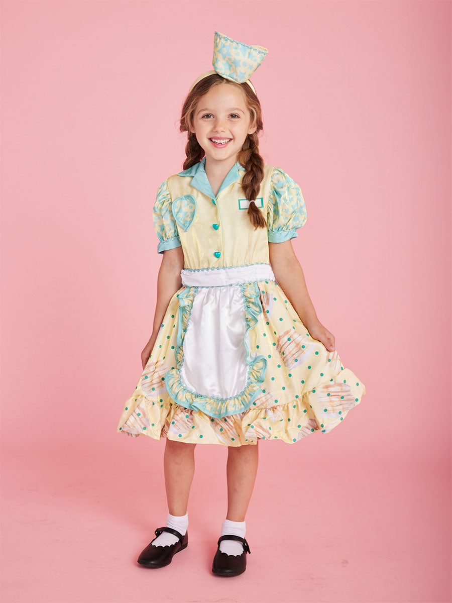 Pancake Diner Waitress Costume for Girls