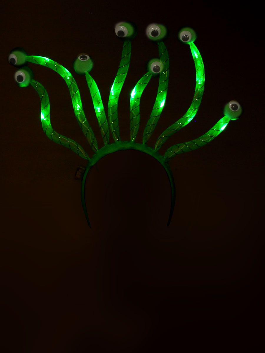 Green Light-Up Alien / Monster Eye Headband