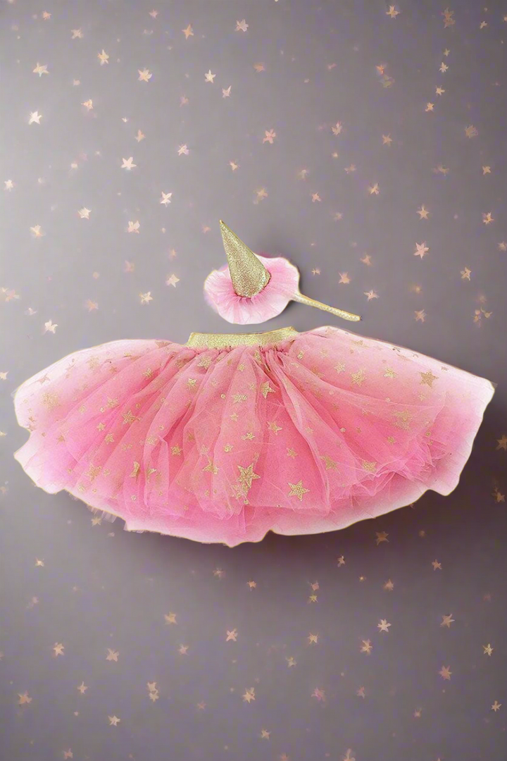 Tutu Skirt And Party Hat Birthday Dress Up Set