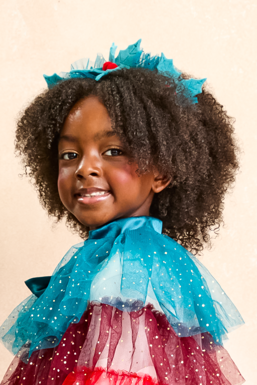 Holiday Holly Cape and Headband Set