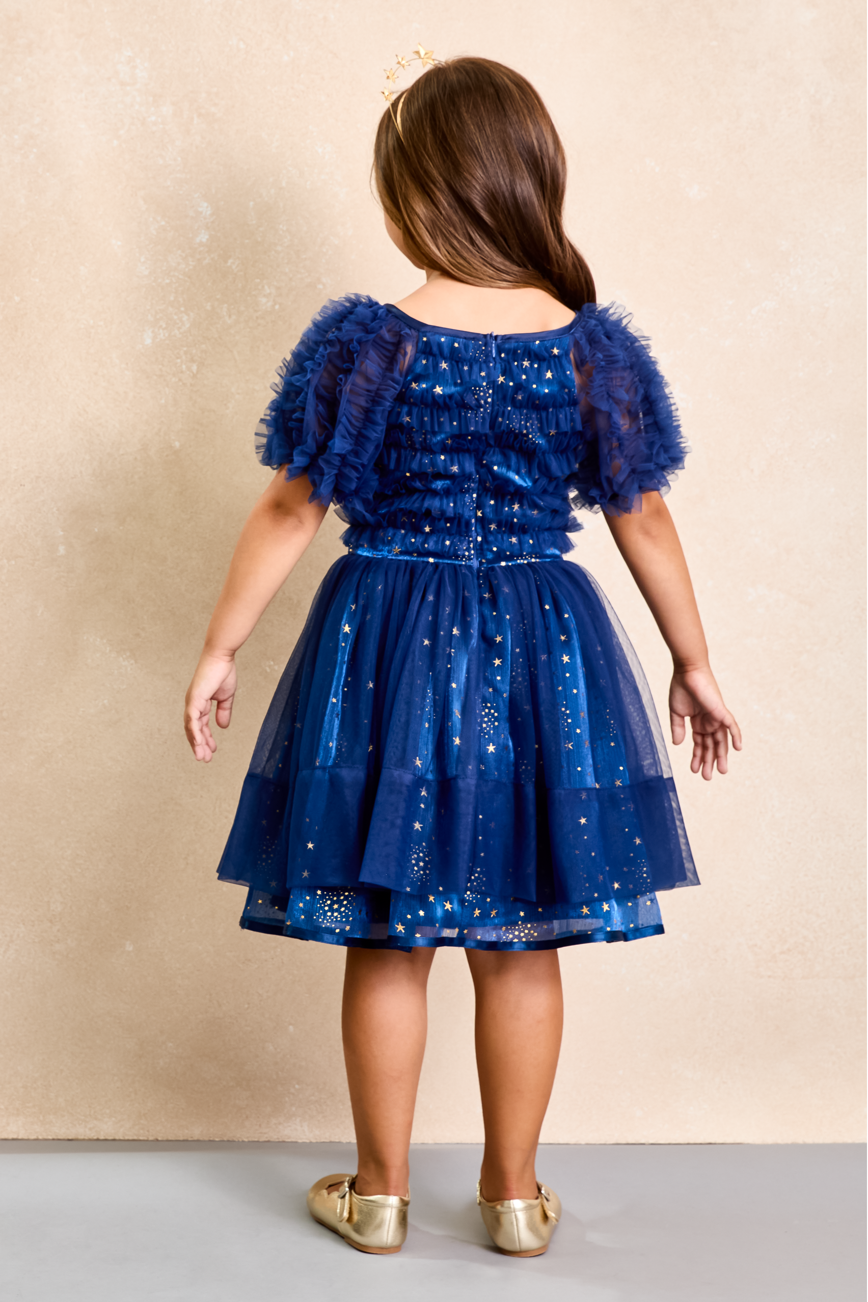 blue dress with stars Corset Bodice Stars Prom Dress Sexy Prom Gown with Slit ARD2742 main image 0