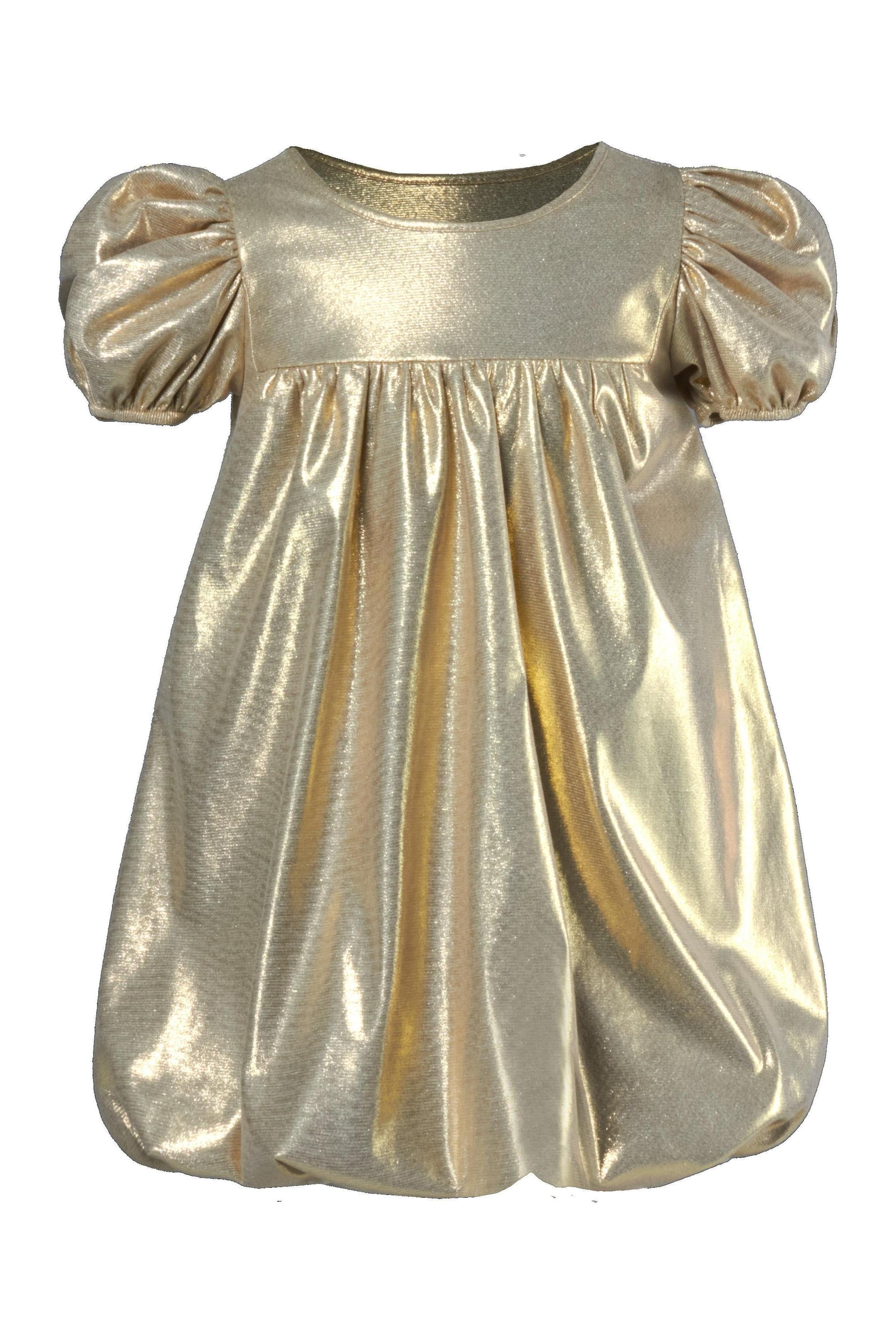 Gold Holiday Dress for Girls