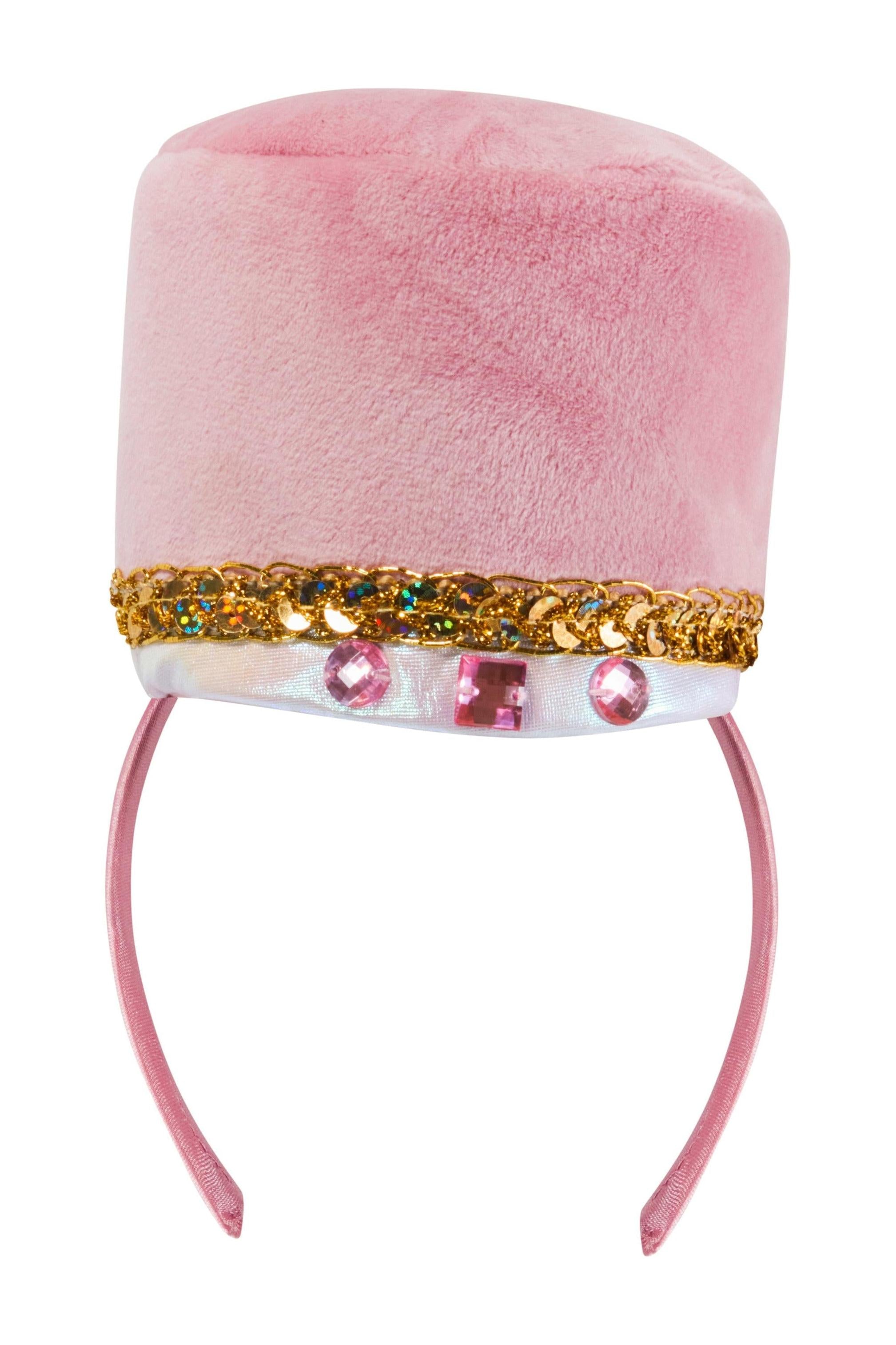 Pink Nutcracker Holiday Dress & Headband for Girls 7-8 years
