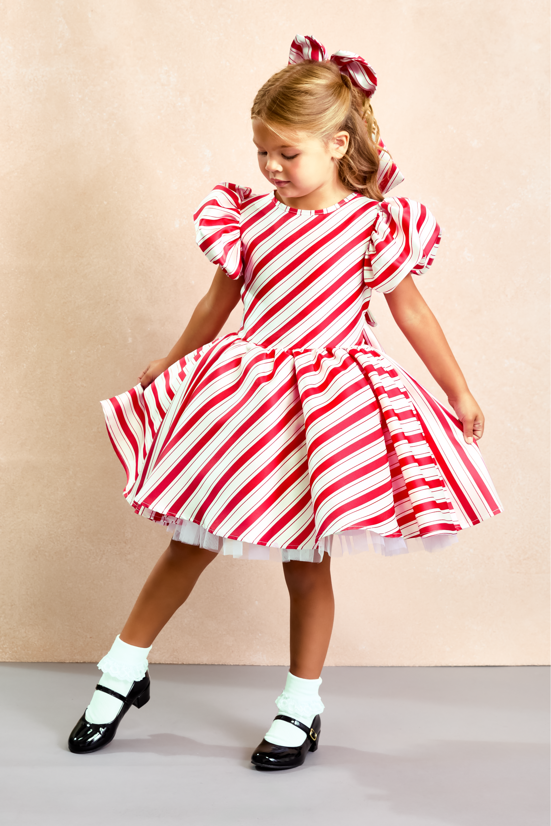 Holiday Candy Cane Dress for Girls