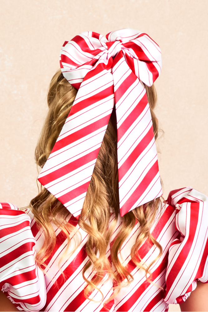 Holiday Candy Cane Hairbow for Girls