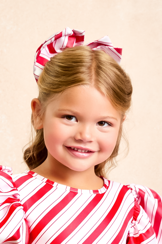 Holiday Candy Cane Hairbow for Girls