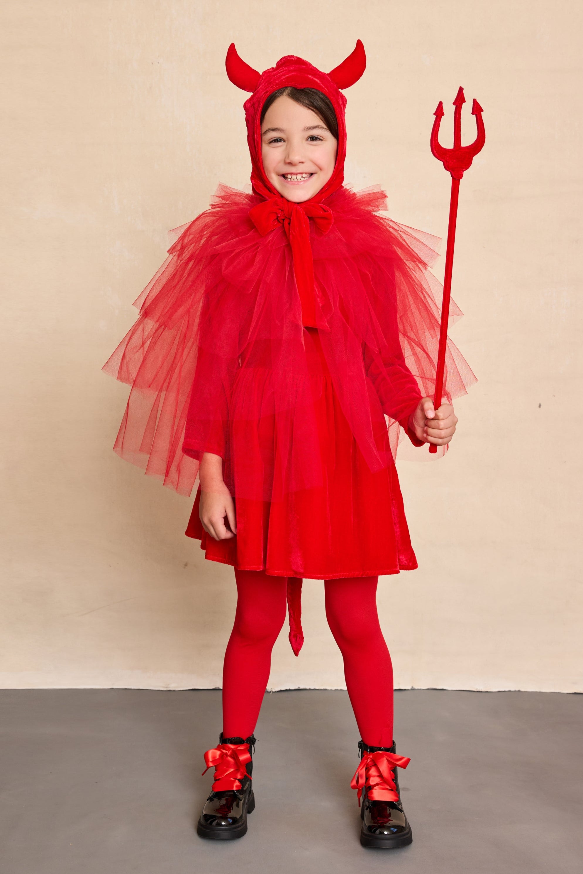 Kids Vintage Devil Costume Set-Chasing Fireflies