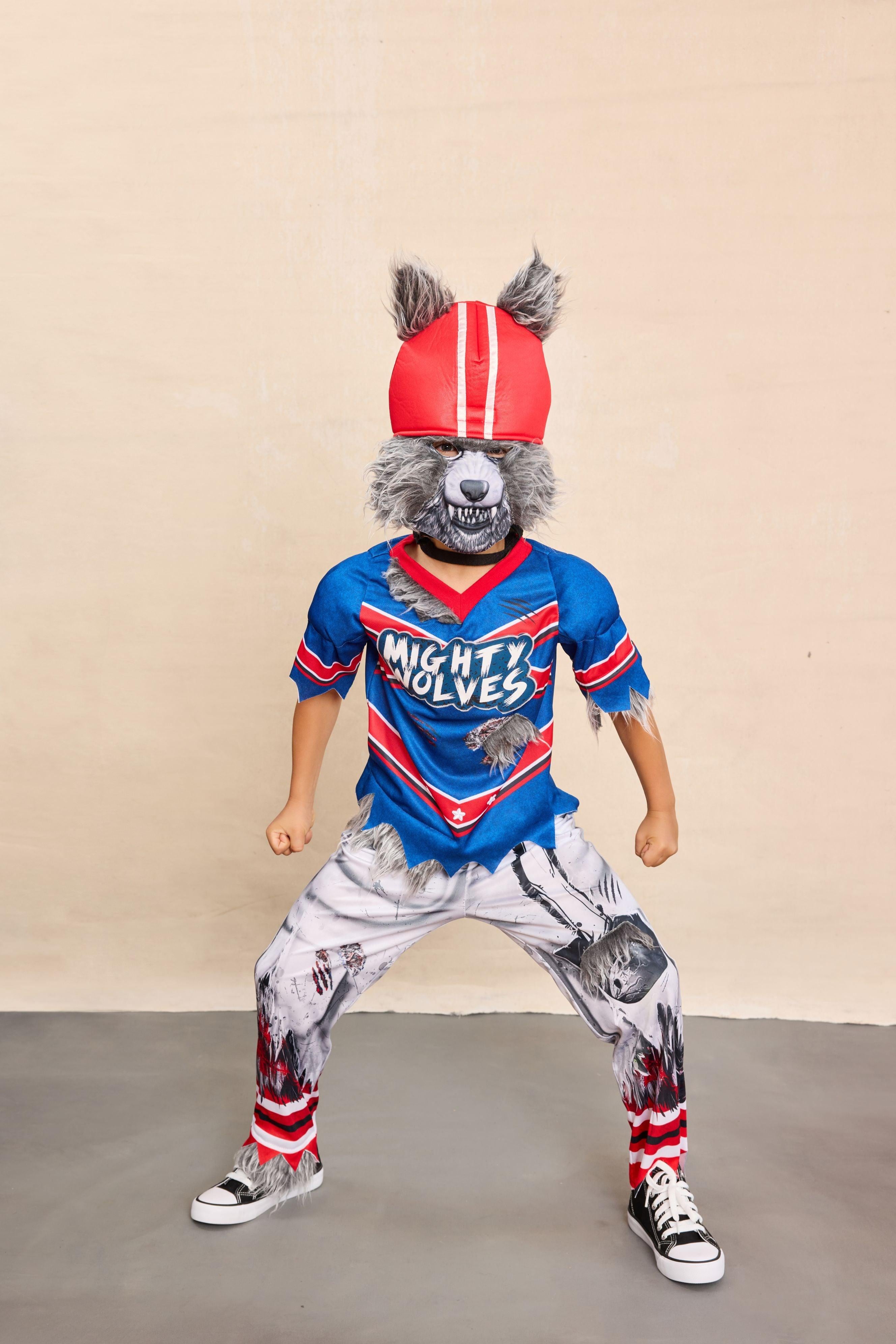 Mighty Wolves Footballer Costume For Boys - Chasing Fireflies