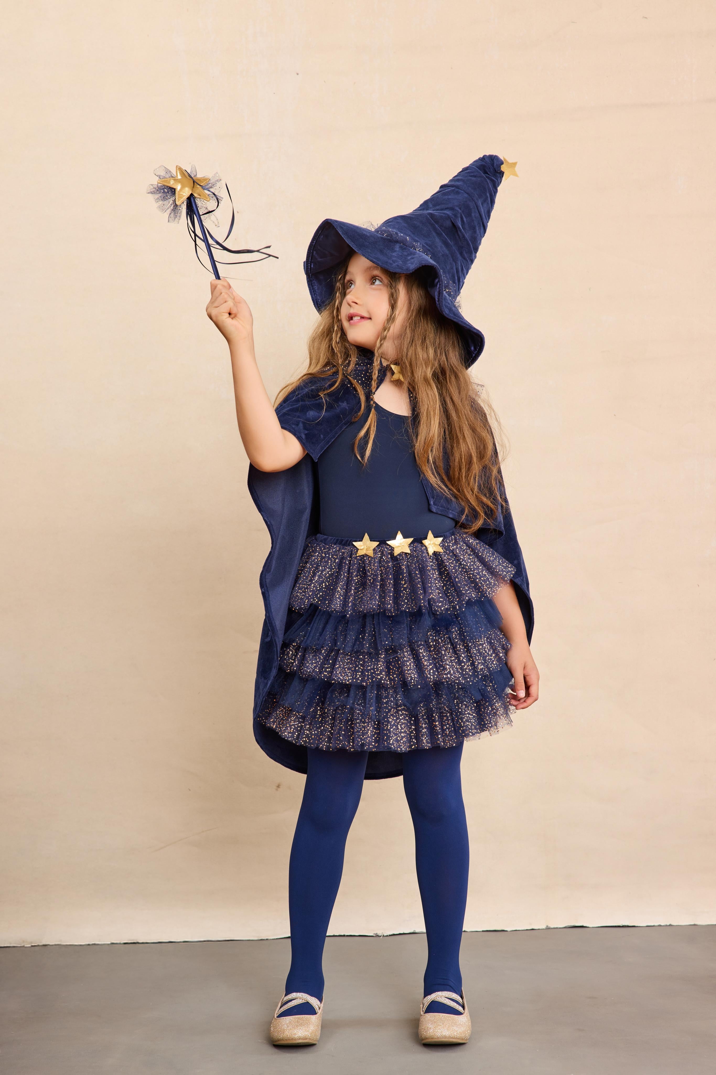 Navy Wizard Costume Set for Girls - Chasing Fireflies