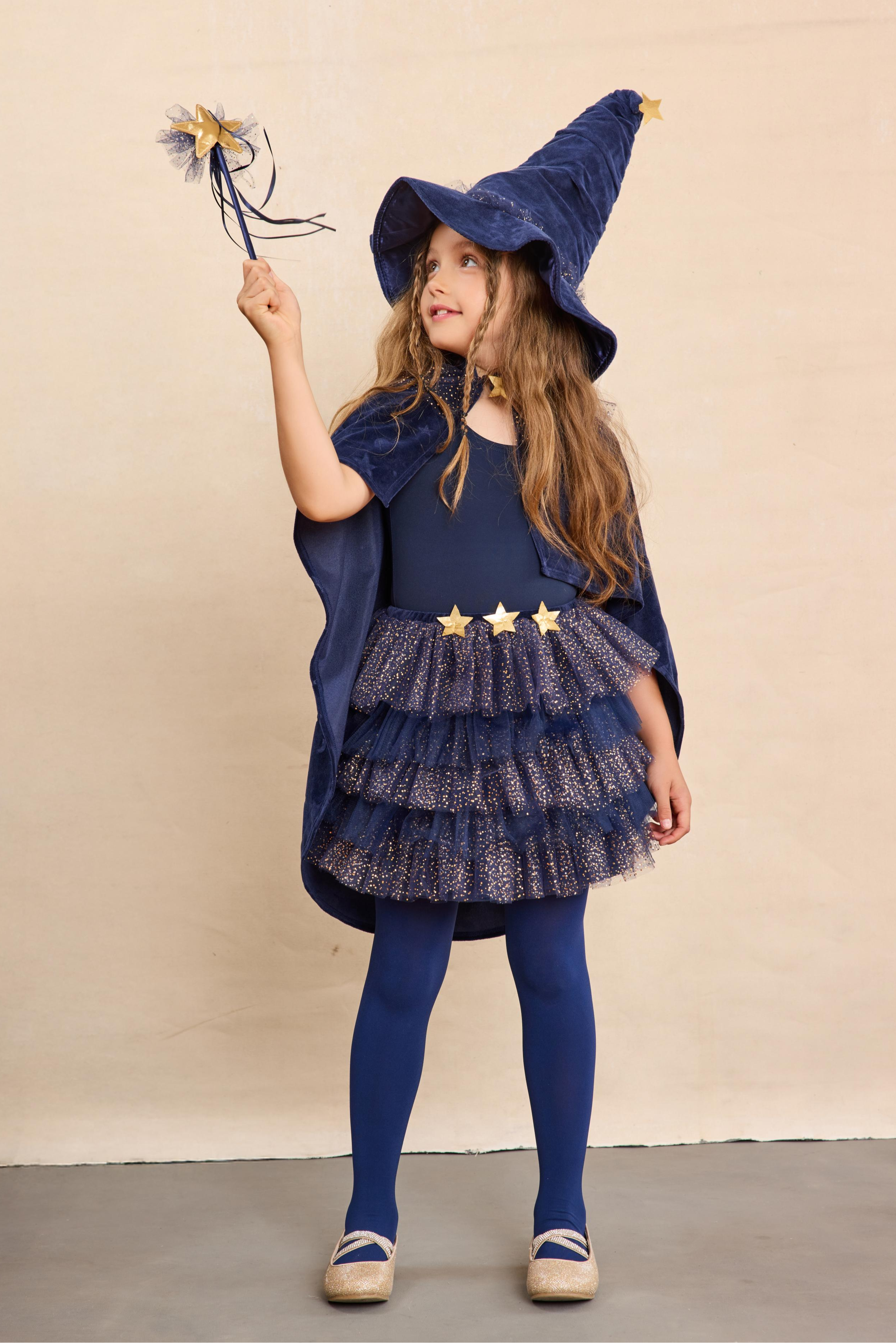 Navy Wizard Costume Set for Girls-Chasing Fireflies