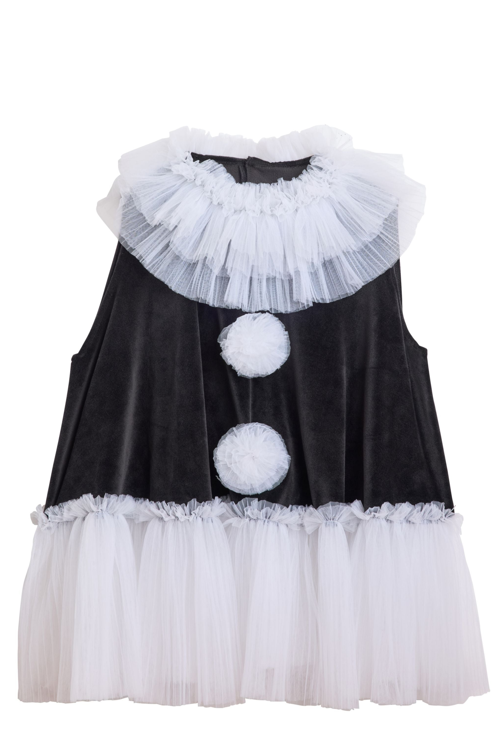 Pierrot Clown Cape for Kids S/M Pierrot Clown Cape for Kids S/M