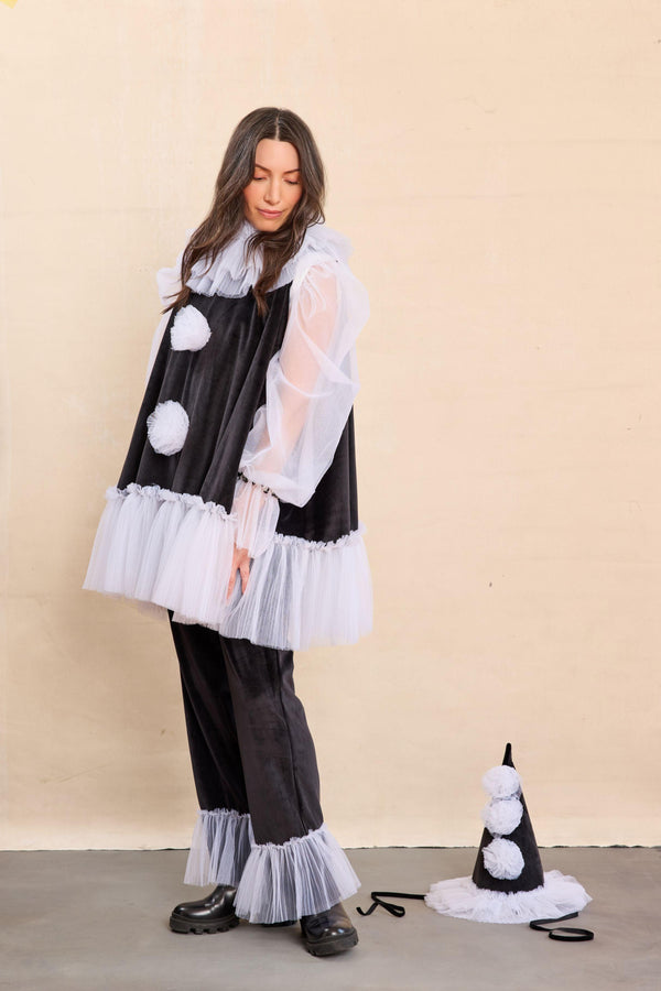 Pierrot Clown Costume Set for Adults