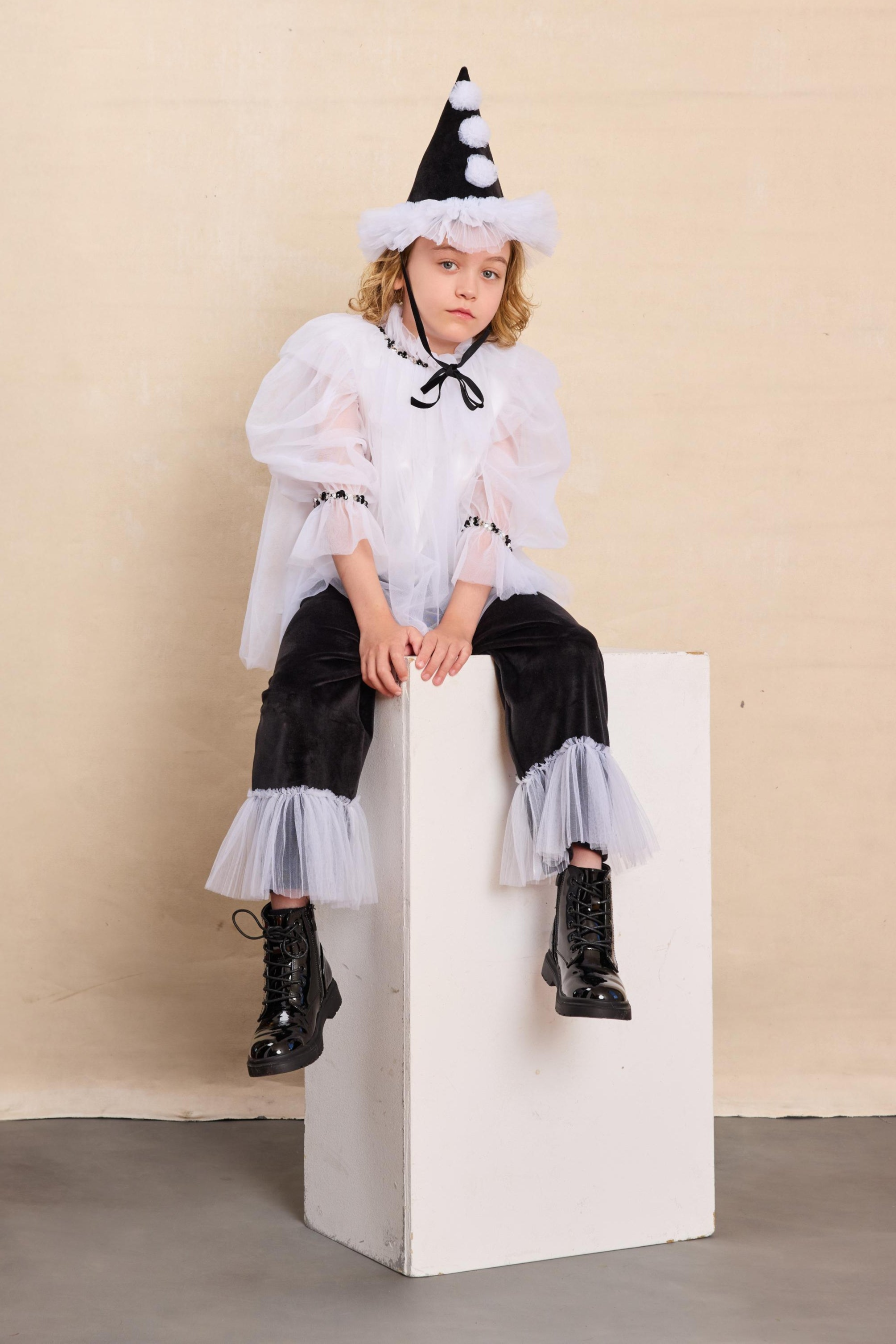 Pierrot Clown Costume Set for Boys - Chasing Fireflies