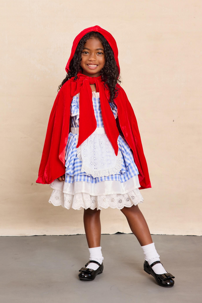 red dress with hood Red Riding Hood Costume Set for Girls