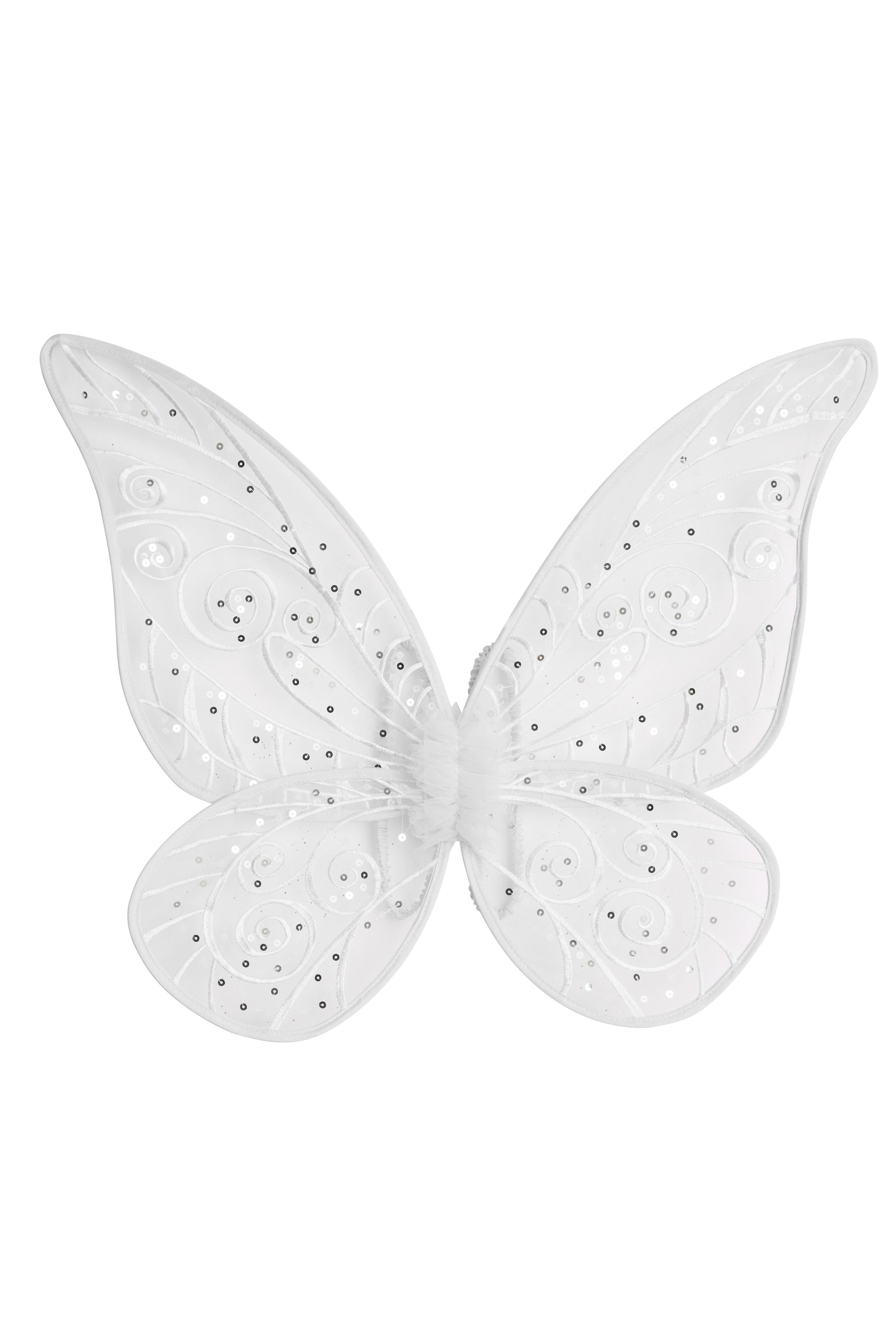 White Fairy Costume Wings for Girls - Best transparent white fairy wings for kids Halloween Costumes or Everyday dress up - Buy now at Chasing Fireflies