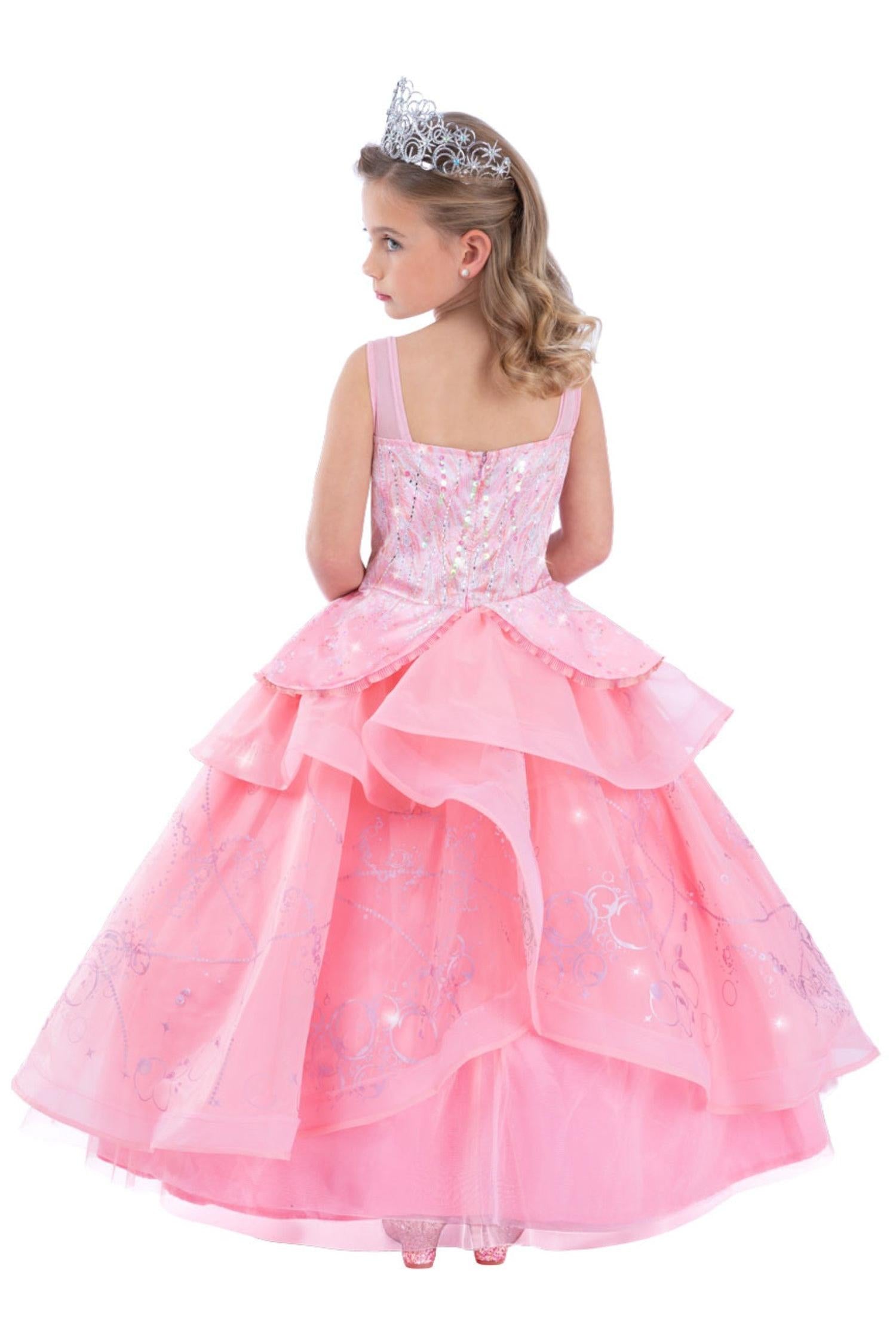 Wicked Deluxe Glinda Girls Costume-Chasing Fireflies