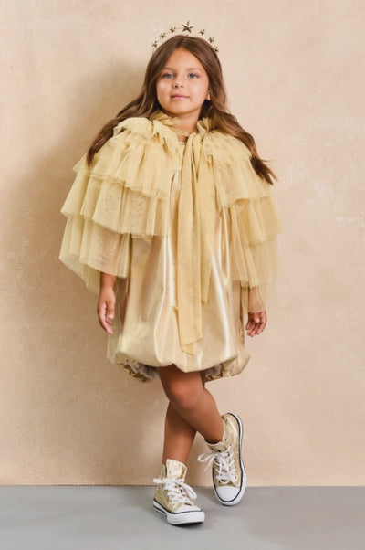 Gold Holiday Vintage Angel Dress for Girls - Kids Costumes and Dress-up by Chasing Fireflies