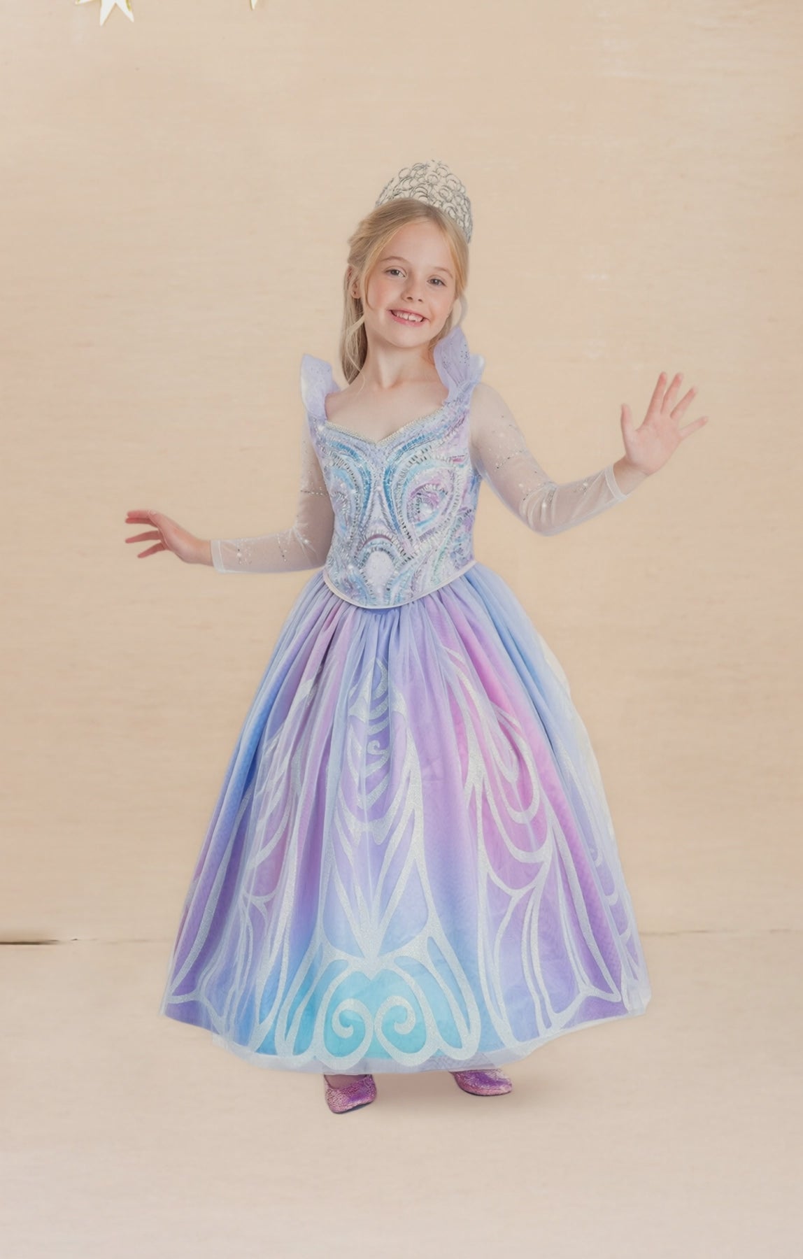 Wicked Deluxe Blue Glinda Dress for Girls - Kids Wicked for Good Costume - Chasing Fireflies - Chasing-Fireflies.com