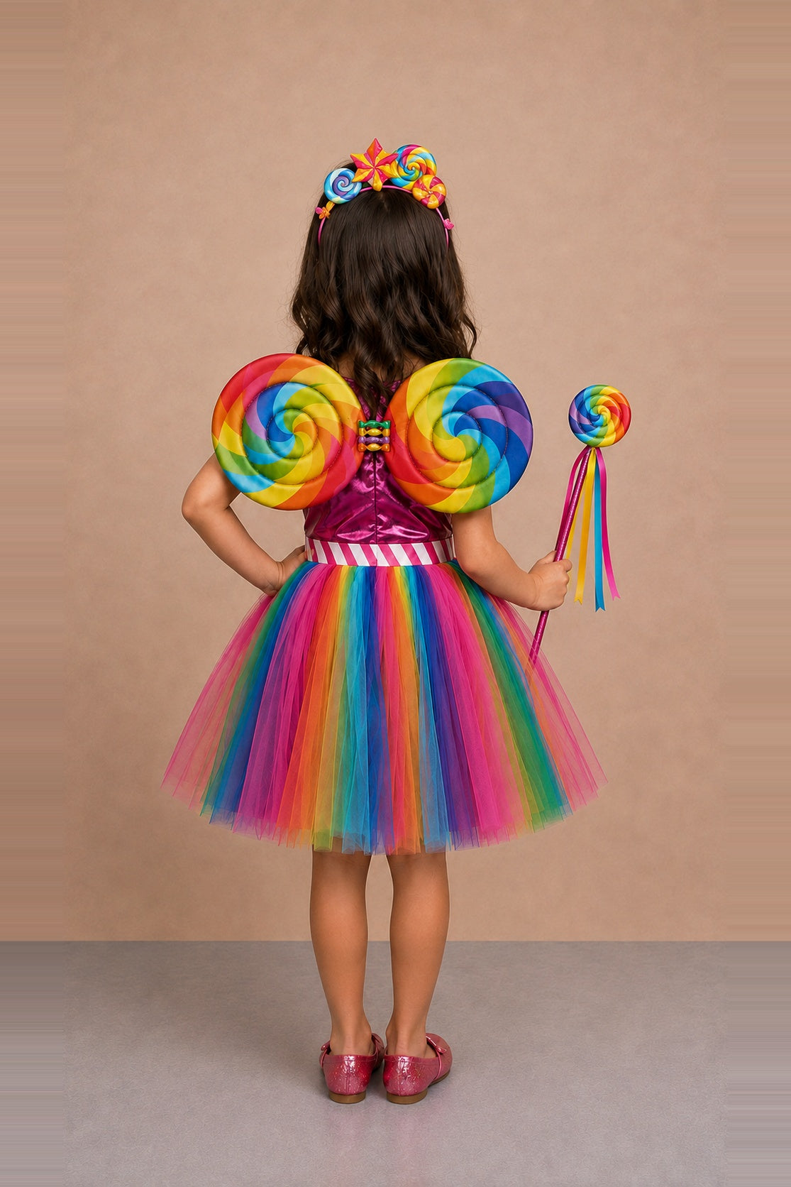 Rainbow Candy Fairy Costume Set for Girls