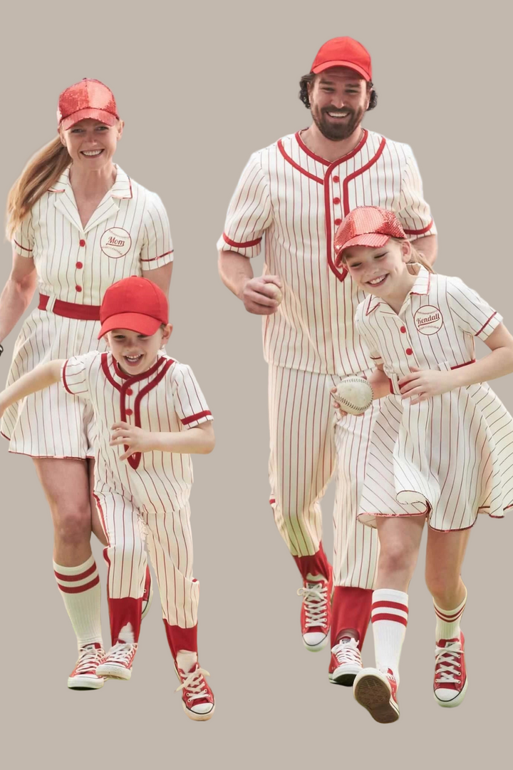 Retro Baseball Player Costume For Girls