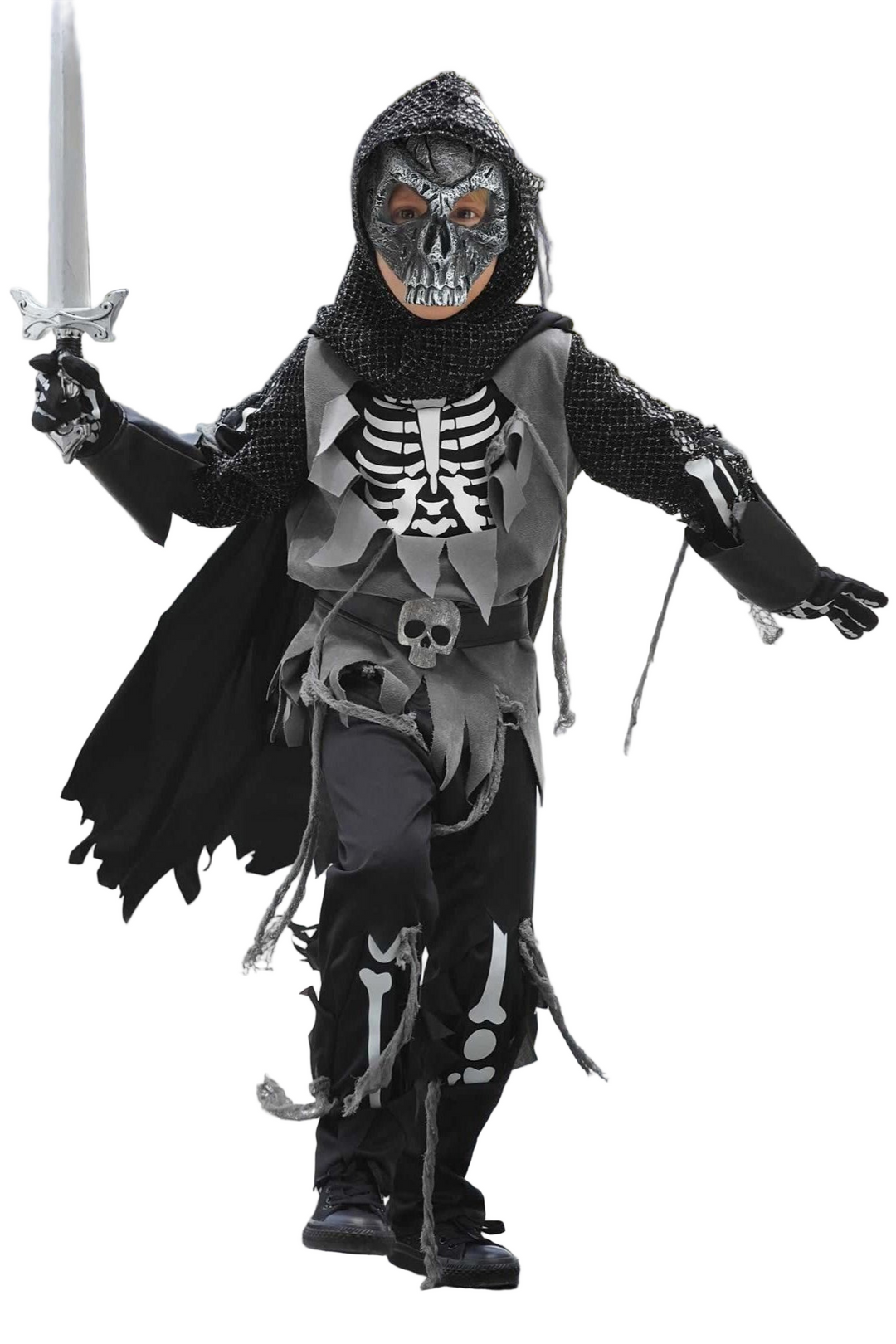 Skeleton Knight Costume For Boys
