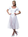 White Mid Length Petticoat for Women