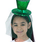 Fever Mini Top Hat on Headband, Green