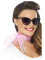 '50s Pink Chiffon Neck Scarf Accessory