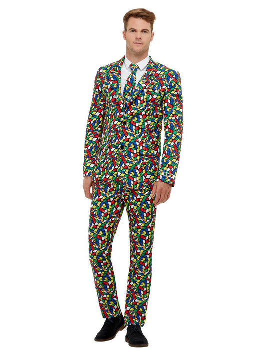 Rubik's Cube Stand Out Suit and Tie for Men