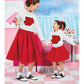 ‘50s Cheerleader Costume for Girls  red alt3