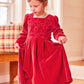 Victorian Velvet Red Dress for Girls