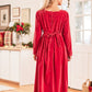 Velvet Red Holiday Dress for Women