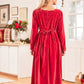 Victorian Velvet Red Dress for Women