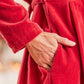 Victorian Velvet Red Dress for Women