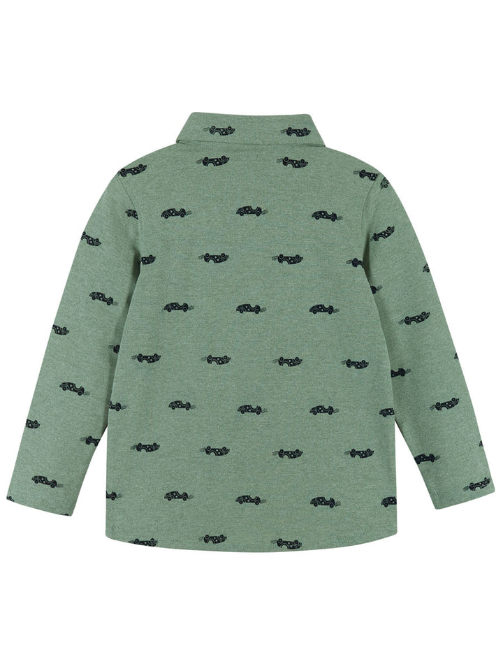 Boys Pique Knit Racecar Shirt