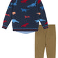 Dinosaur Cardigan, Shirt & Pant 3 Piece Set