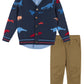 Dinosaur Cardigan, Shirt & Pant 3 Piece Set