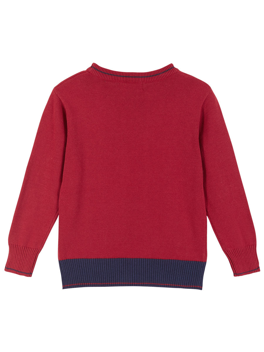 Boys Fire Engine Sweater