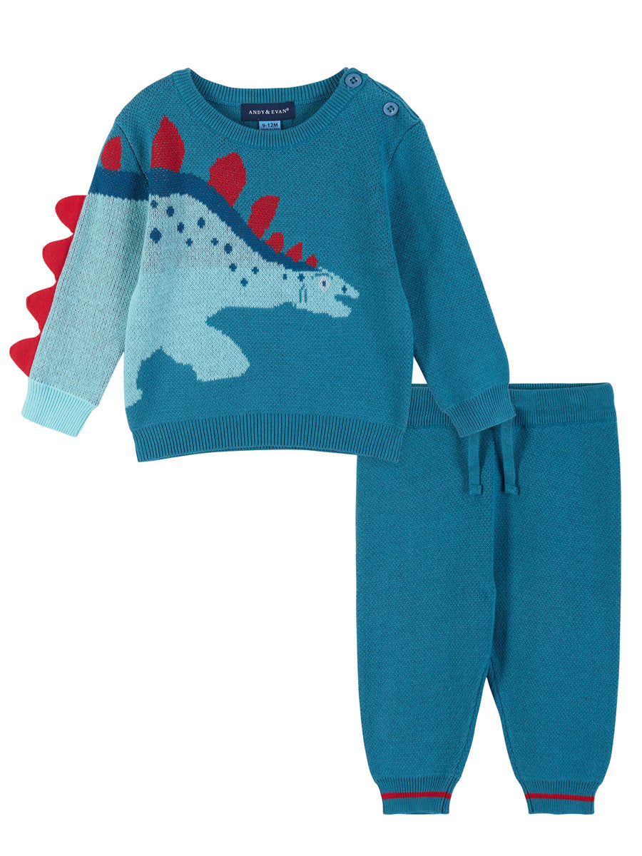 Dinosaur Stegosaurus Sweater and Pants 2 Piece Set